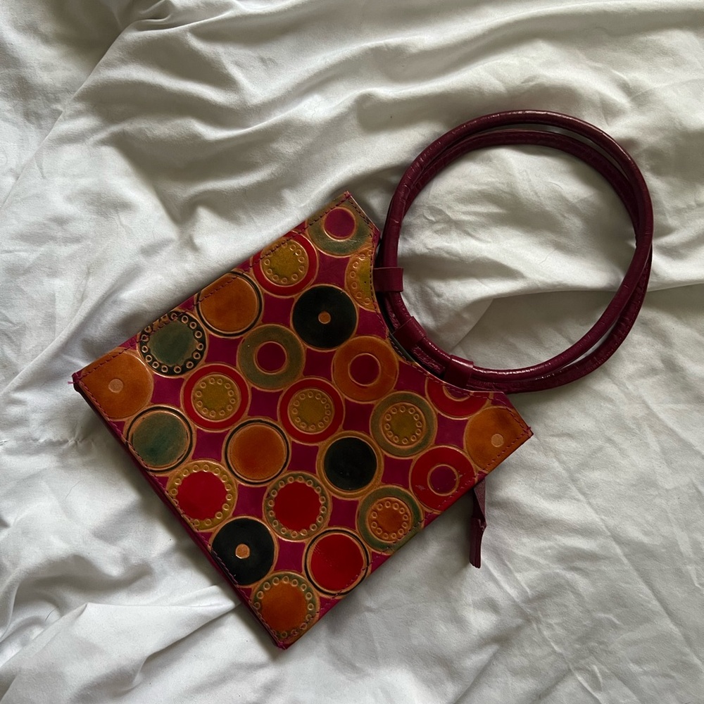 boho chic leather purse